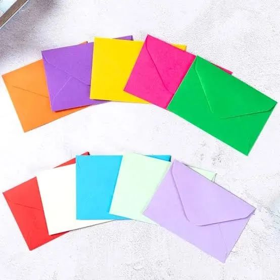 Lote  de Envelopes  coloridos para convites