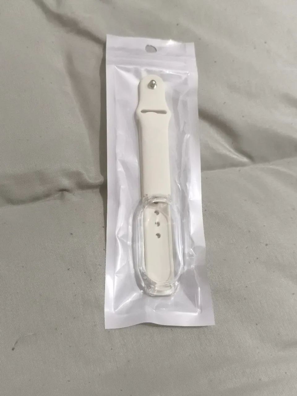 Pulseira para MiBand 9 Off-white silicone - Foto 2