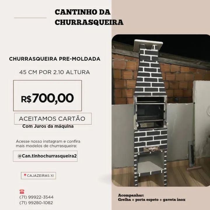 Churrasqueira pre moldada 45cm