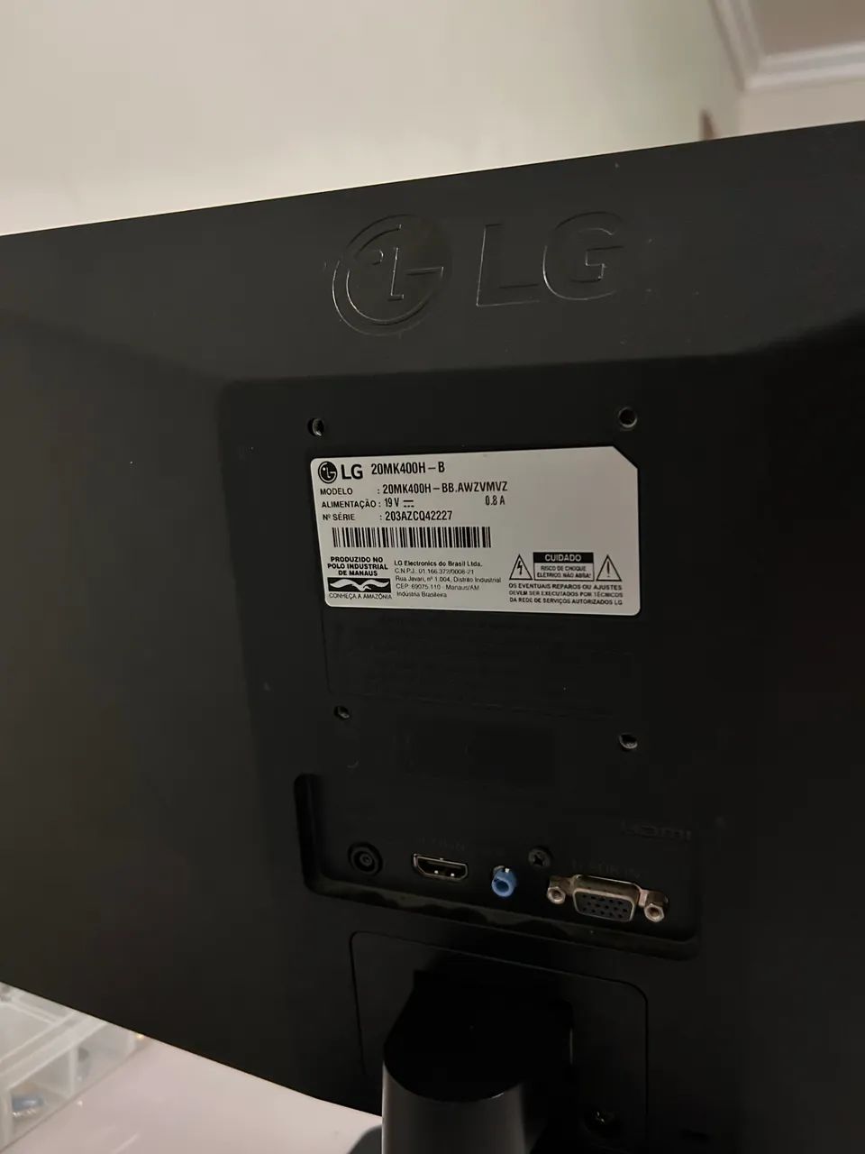 Monitor LG 20MK400H-B 19,5 60hz