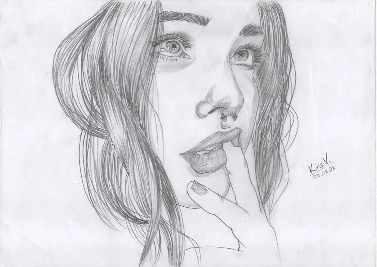 Desenhos de Retrato Realistas à Lápis - Foto 4