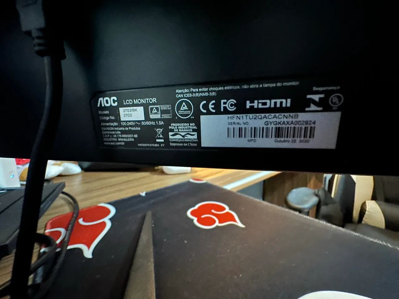 Monitor Gamer AOC 27 polegadas 144 hz 1 ms  - Foto 2