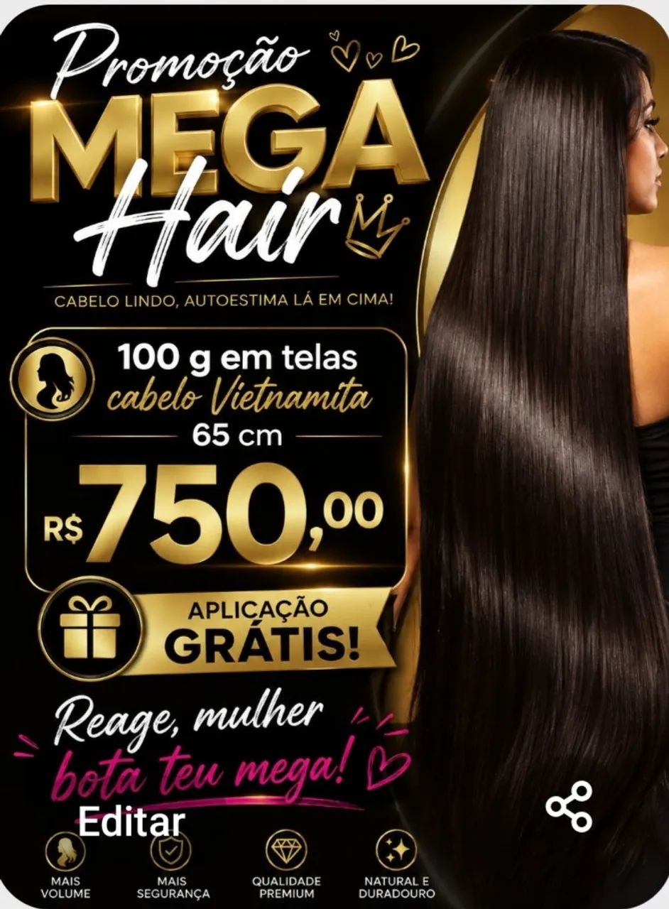 Promoção mega Hair 