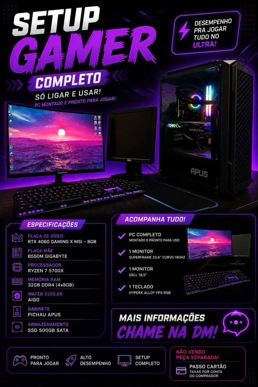 Pc Gamer (Troco em ps5 + volta)
