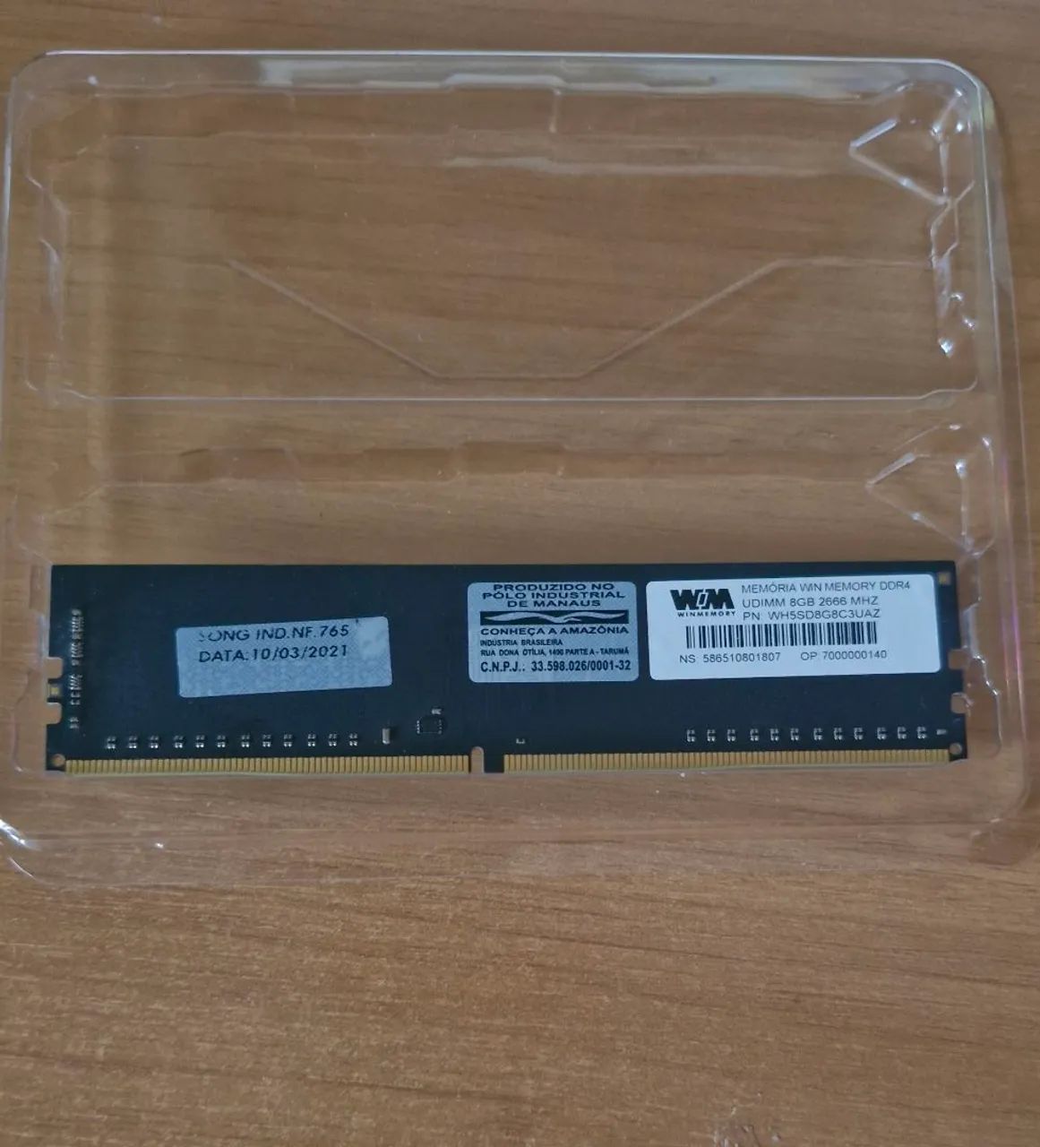 Memória ram 8gb 2666mhz