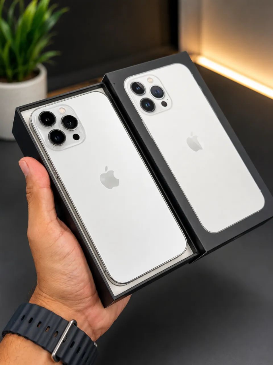 Apple iPhone 13 Pro Max ホワイト 本体 128GB iPhone 13 Pro Max 128GB Branco ? Bateria 100% - Celulares e