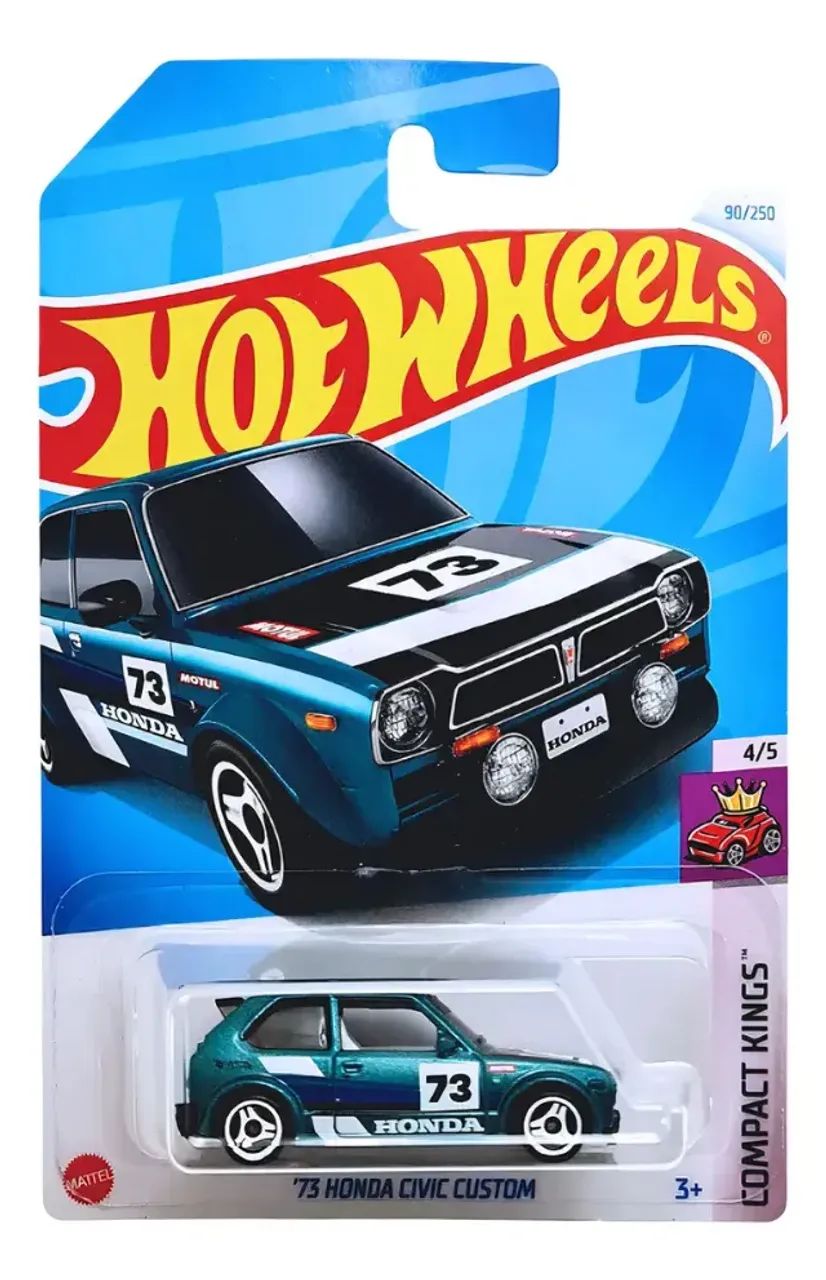 Hot Wheels Miniatura Carrinho 73 Honda Civic Custom - Foto 2