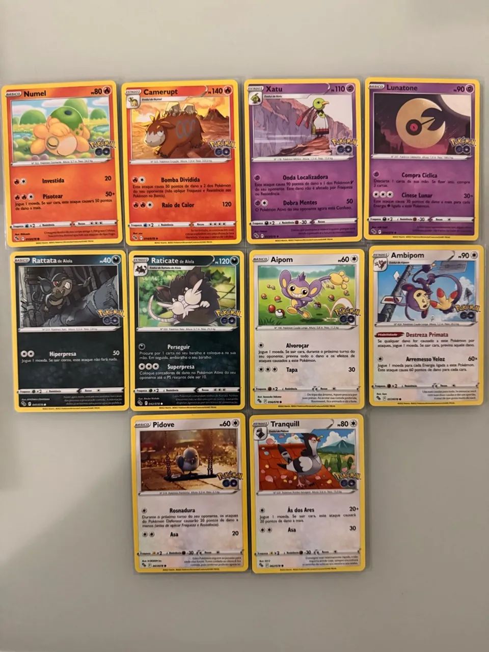 Cartas Pokémon Go