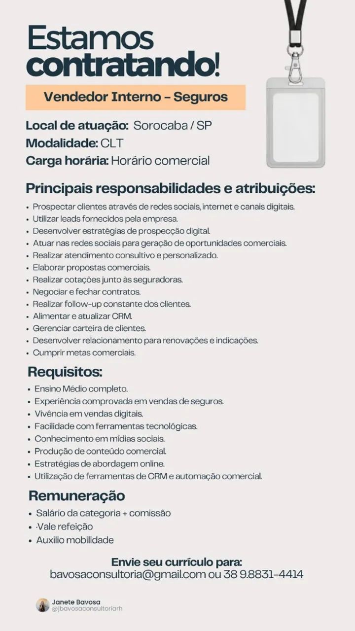 Vendedor interno - Seguro automotivo - Foto 2