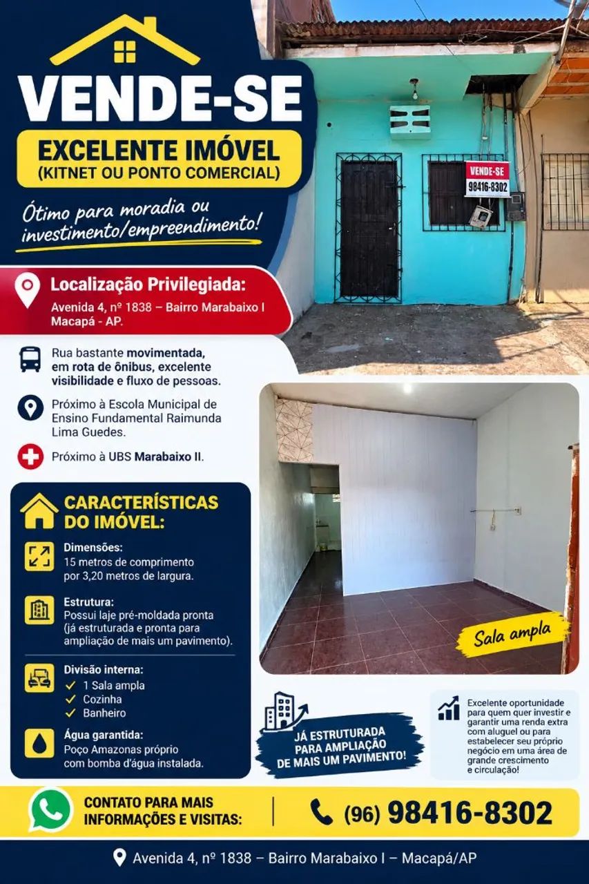 ? VENDE-SE EXCELENTE IMÓVEL 