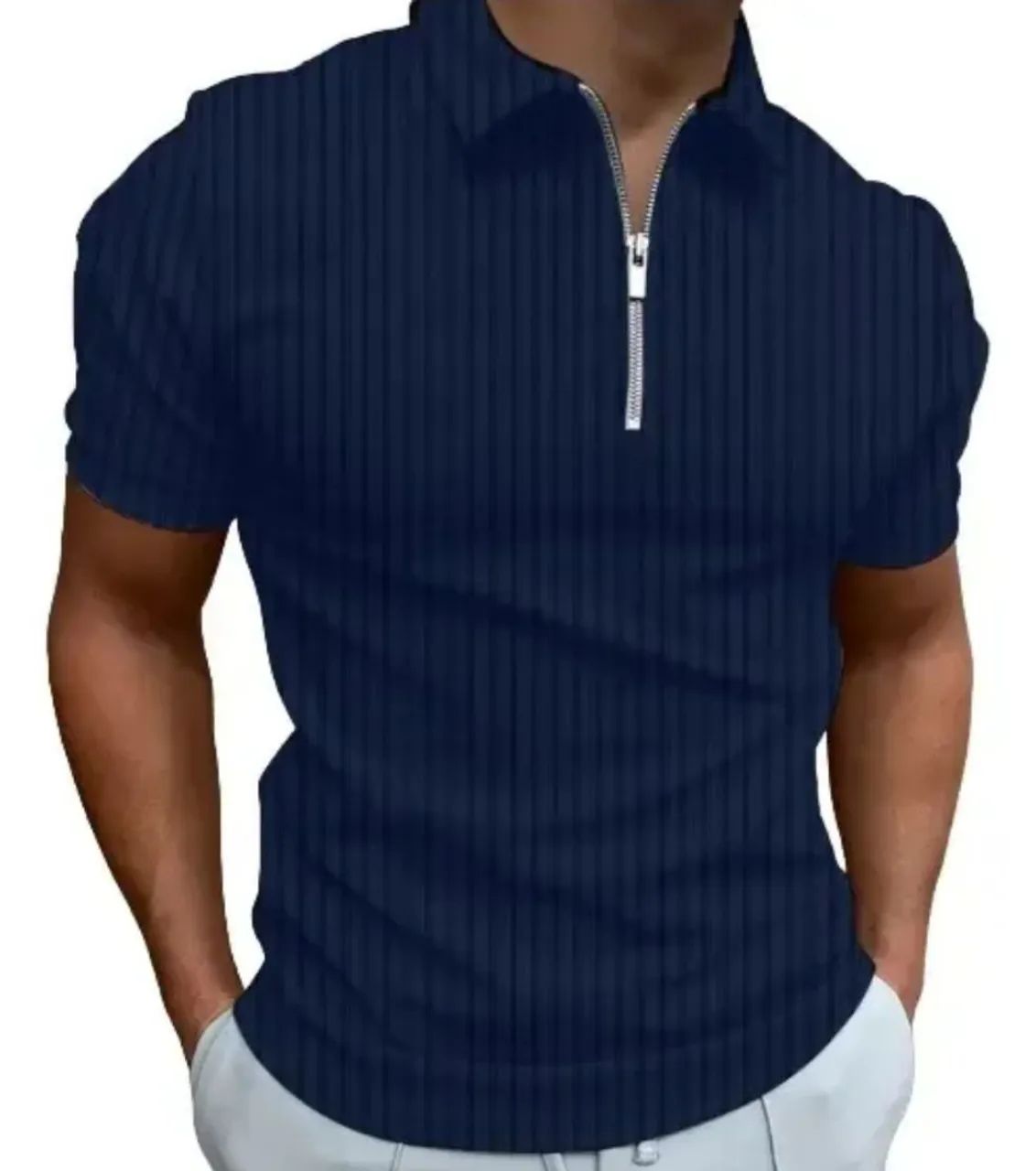 Camisa Polo Premium Canelada com Zíper - Foto 3