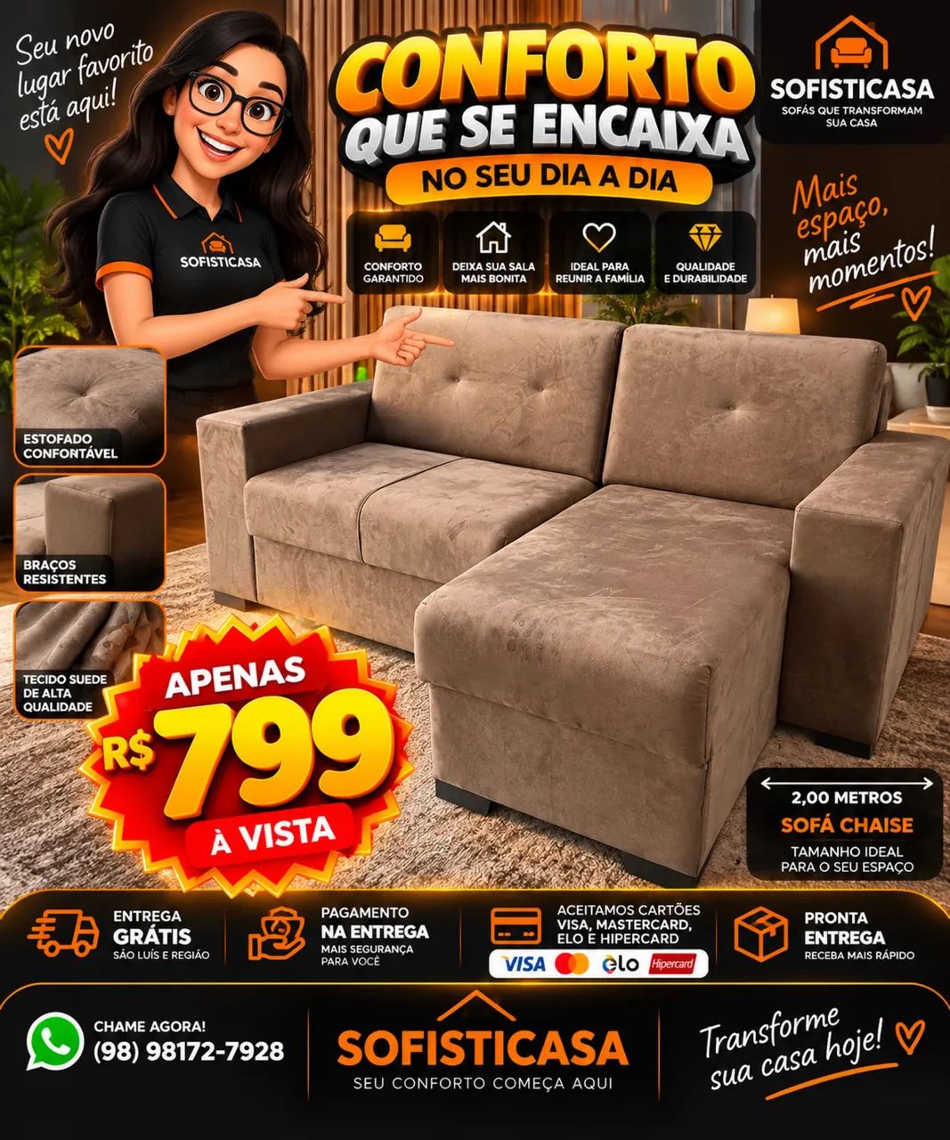 Sofá novos em promoção  - Foto 5