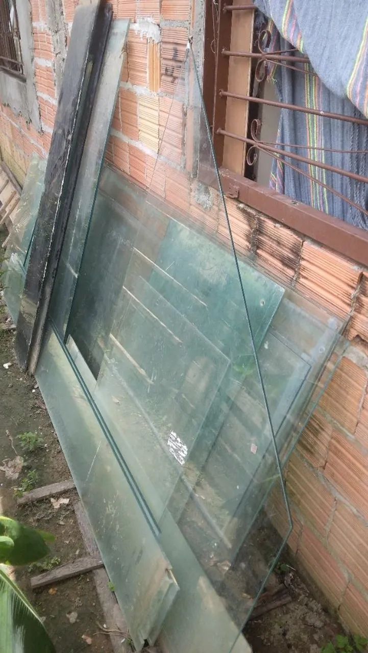 Vende-se vidro novos e usados platileira fixo janela a negociar 