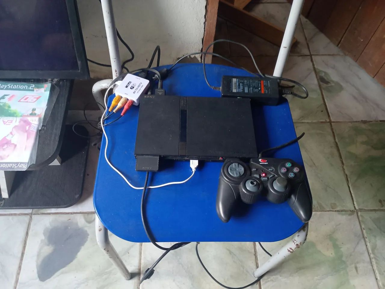 PS2 slim + tv smart Samsung 32 venda ou troca com torna  - Foto 2