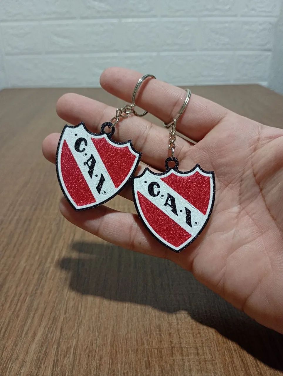 Kit com 2 chaveiros 3d do Independiente da Argentina
