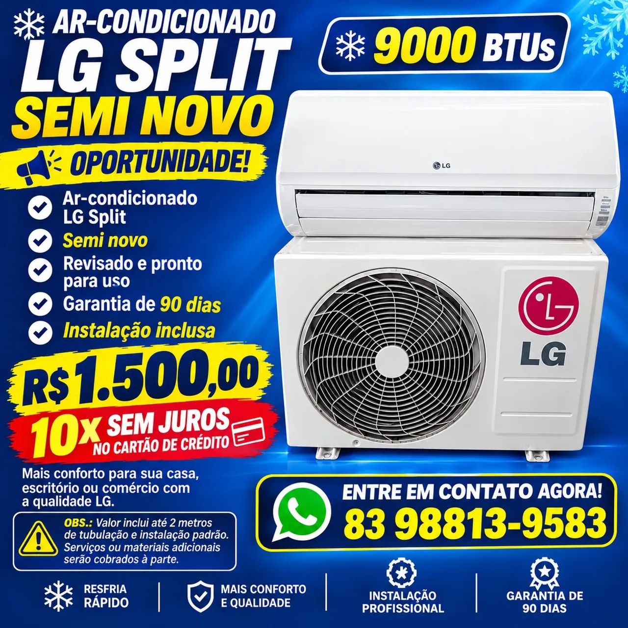 split 9000 BTUs 