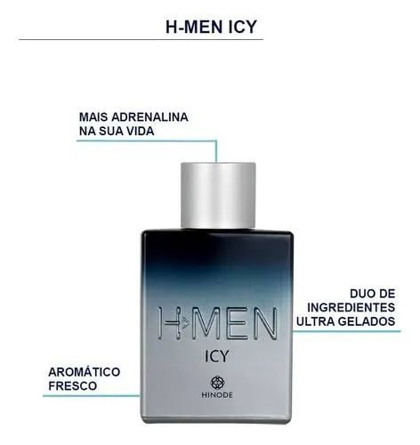 Perfume H-MEN ICY 75ml Hinode masculino - Foto 4