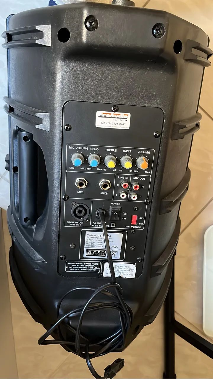  2 Caixas de Som CSR 100W RMS ativa e passiva - Foto 3