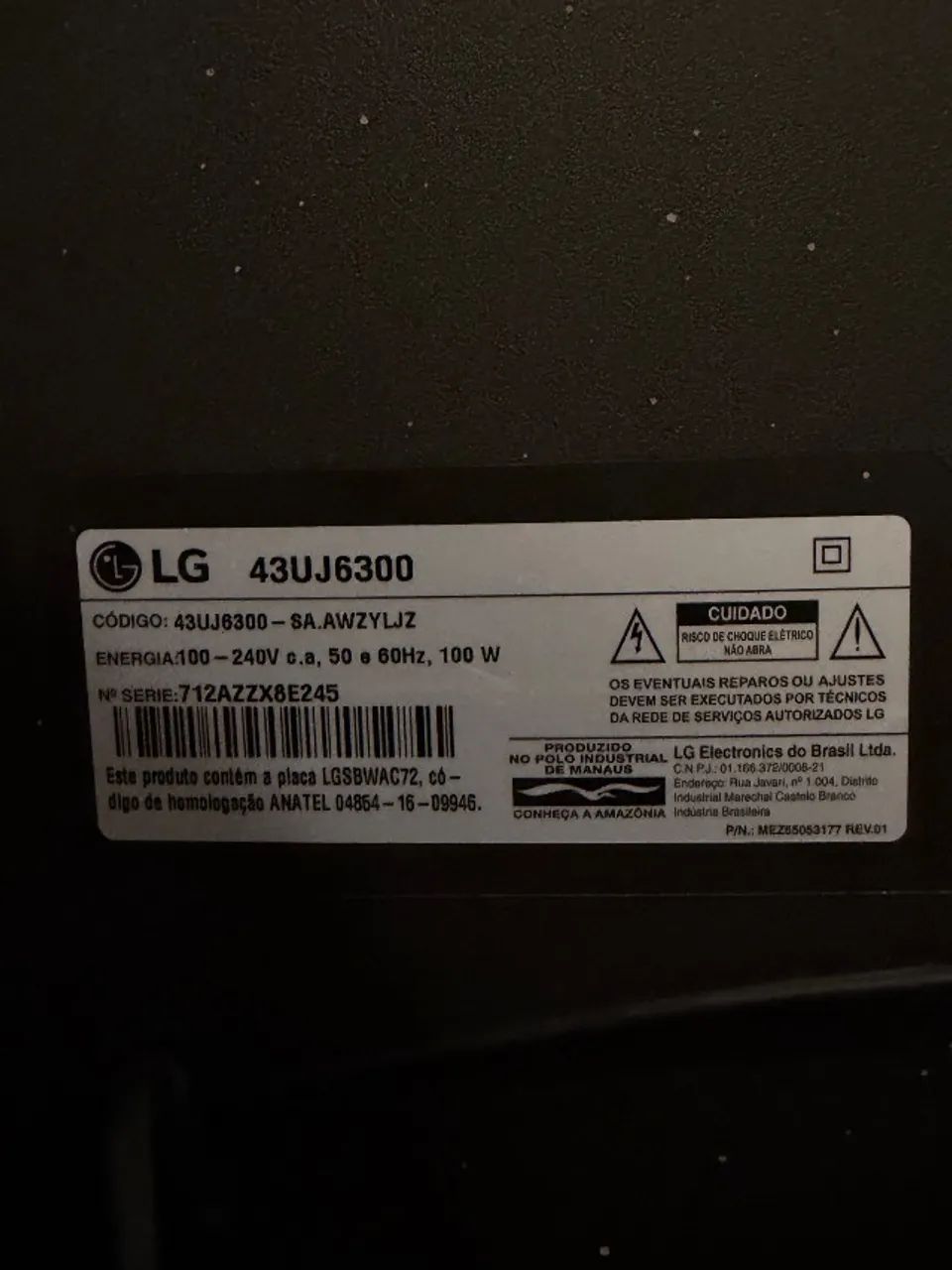 SMARTV LG 4K 43 polegadas 