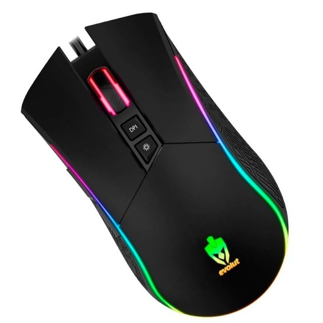 mouse gamer skadi led rgb evolut