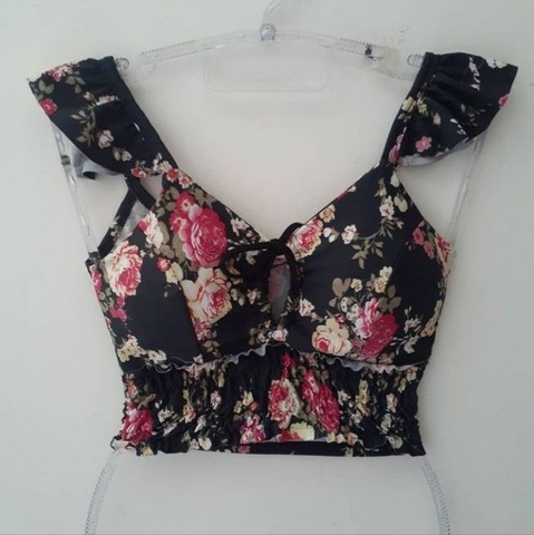 Blusa Crooped Floral