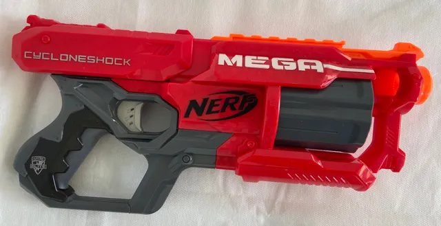 Lança Dardo Nerf Nstrike Mega Hotshock Nerf Vermelho/cinza/laranja