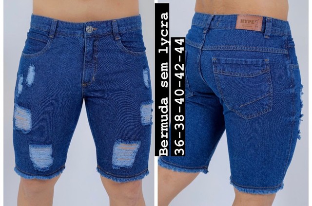Bermuda jeans masculina 