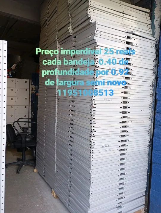 Bandeijas para pratileras de 0.40 por 0.92 apenas 25 Reais semi nova *