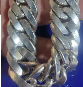 Cordão Grosso de Prata 388 Gramas 20 mm 65 Cm - Foto 4