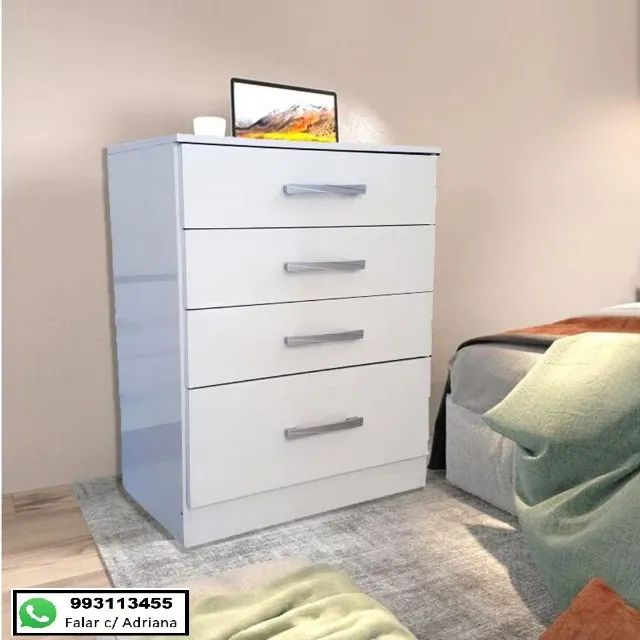 Cômoda 4 gav branca Braga