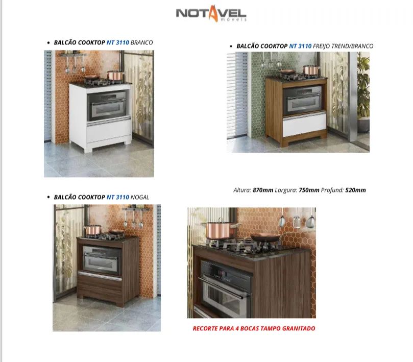 BALCÃO P/ COOKTOP R$ 350,00