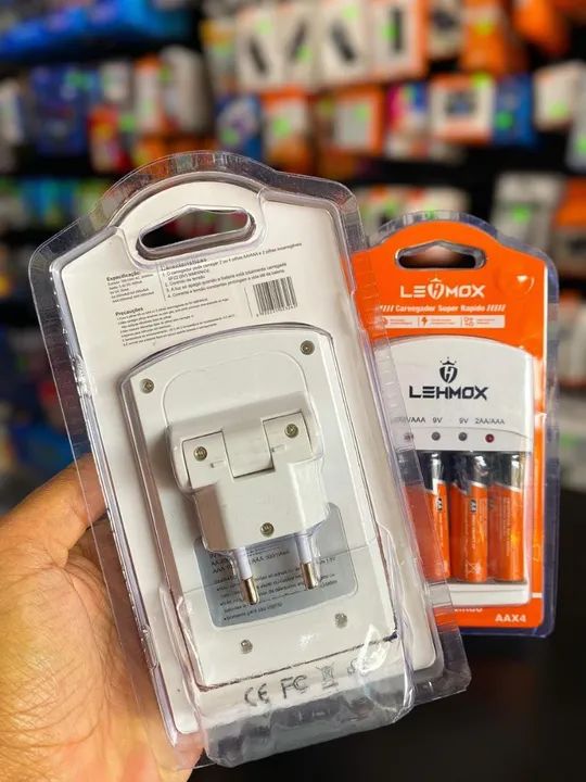Kit Carregador Com Pilhas Recarregáveis Lehmox - Foto 2