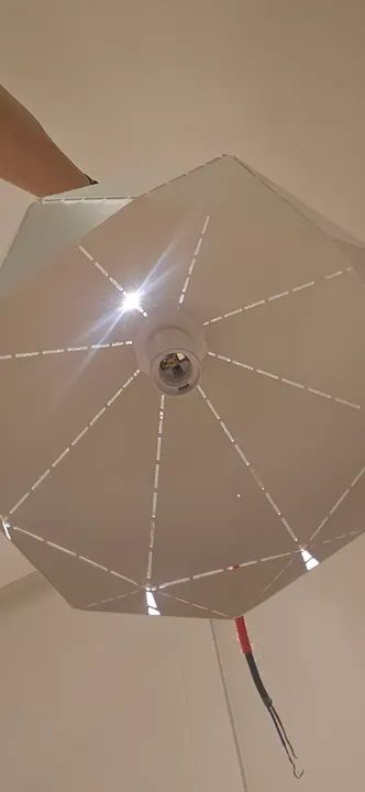 Luminária de teto moderna em formato de diamante - Foto 3