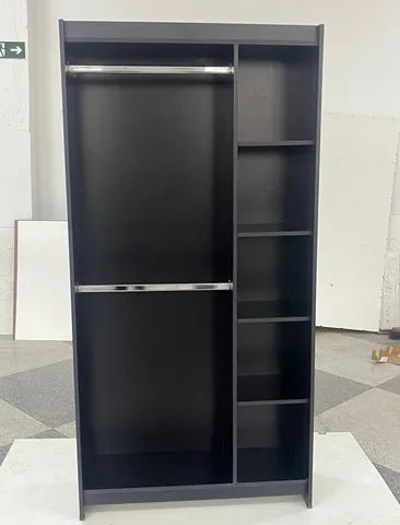 CABIDEIRO COM COLMEIA LATERAL PRETO MDF 