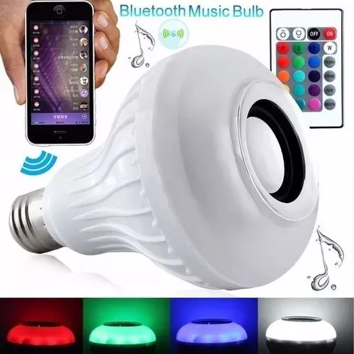 Lampada led musical bluetooth jogo de luz