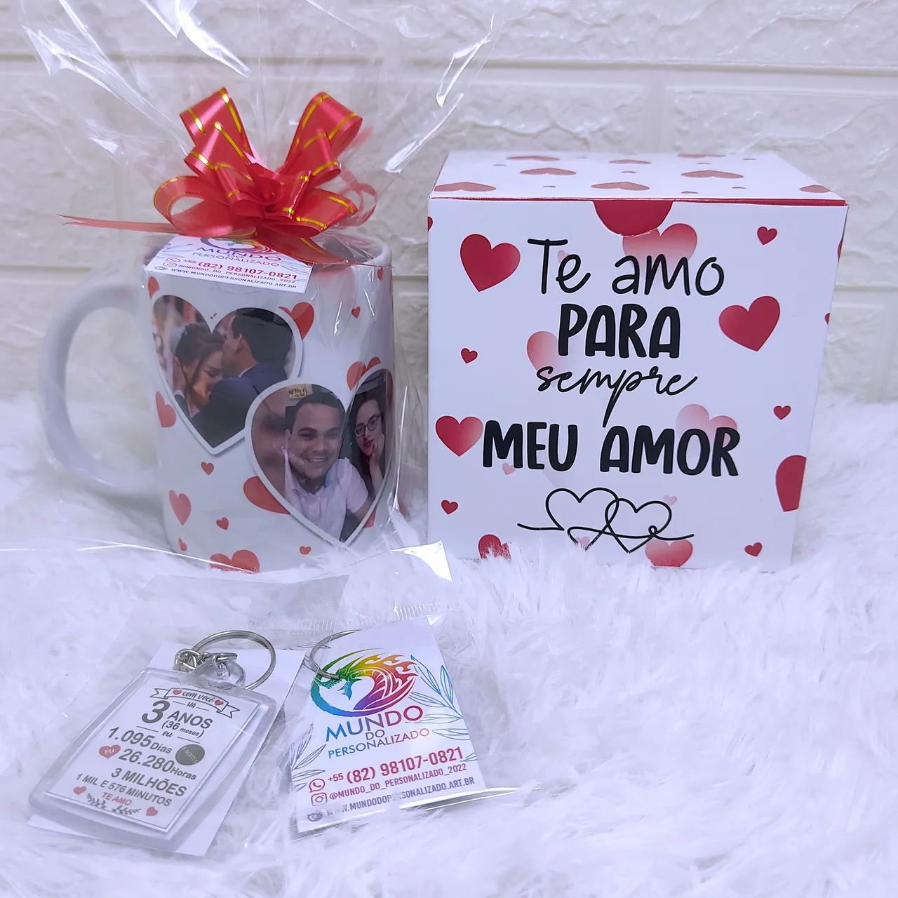 Kit Caneca + Chaveiro + Caixa De Caneca Tudo Personalizado  - Foto 4