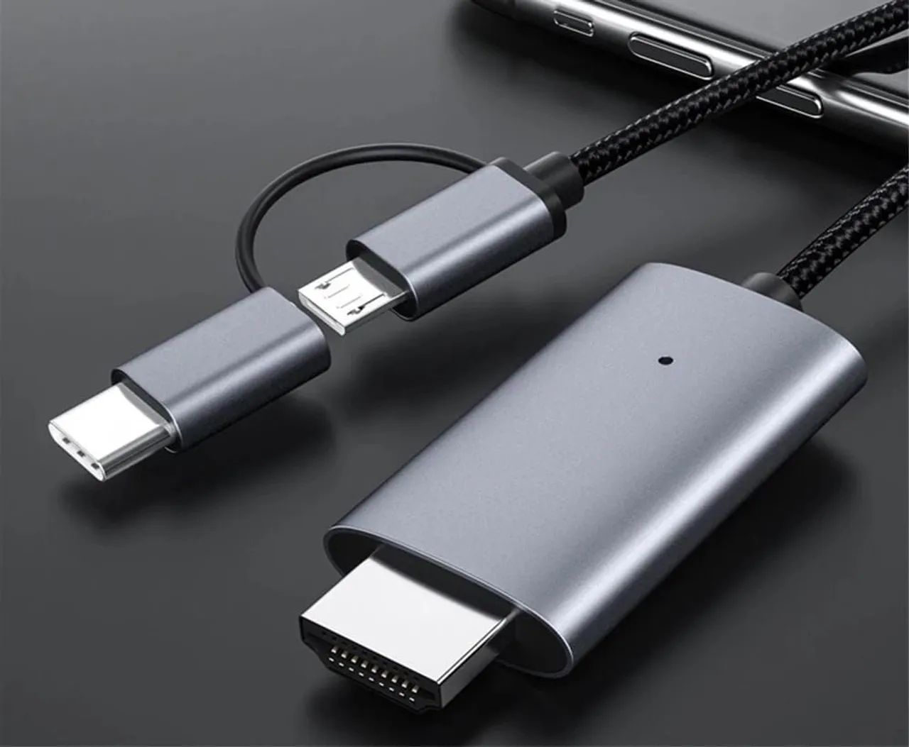 Cabo para Espelhamento de Smartphones Android HDMI Micro USB Tipo C - Foto 5