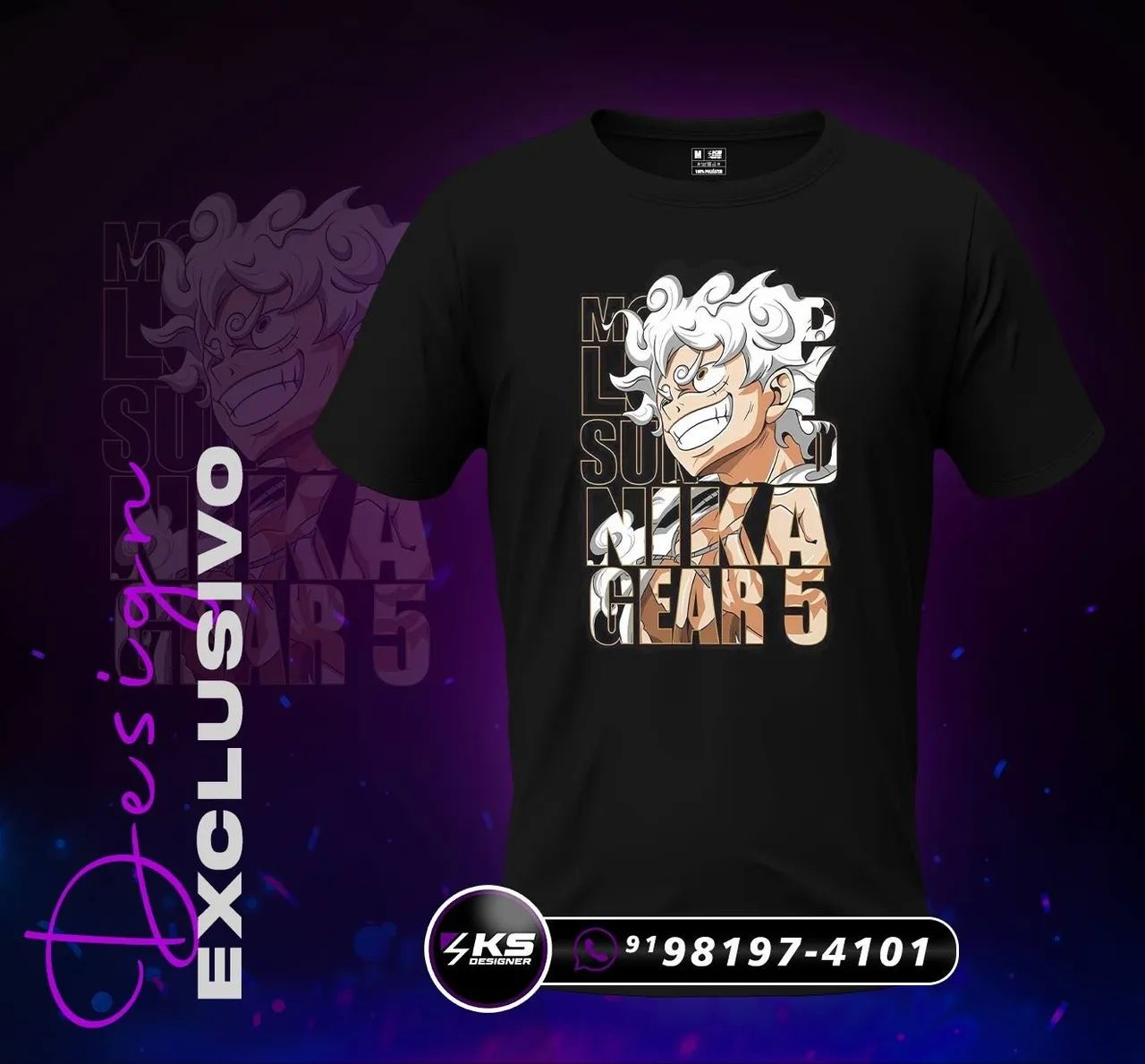 Camisa Preta Personalizada DTF - Foto 2