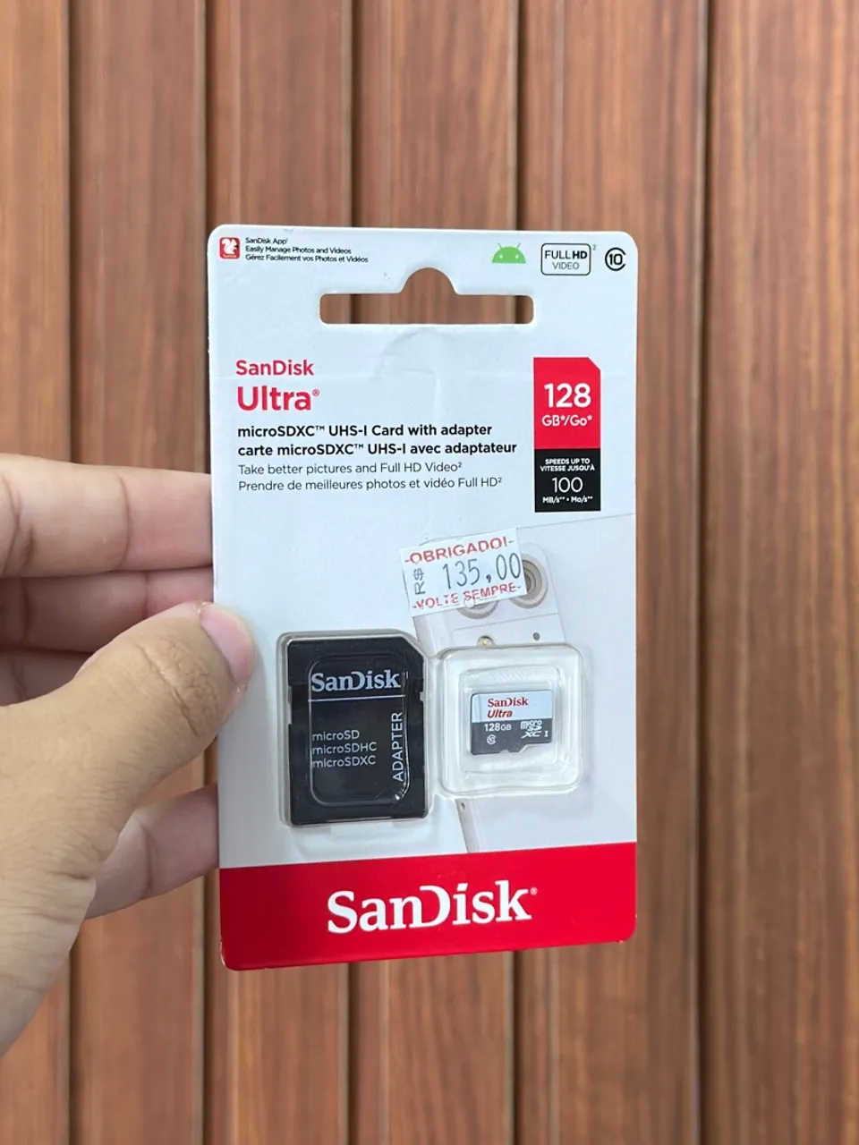 128GB SANDISK CARTÃO DE MEMÓRIA SD CARD