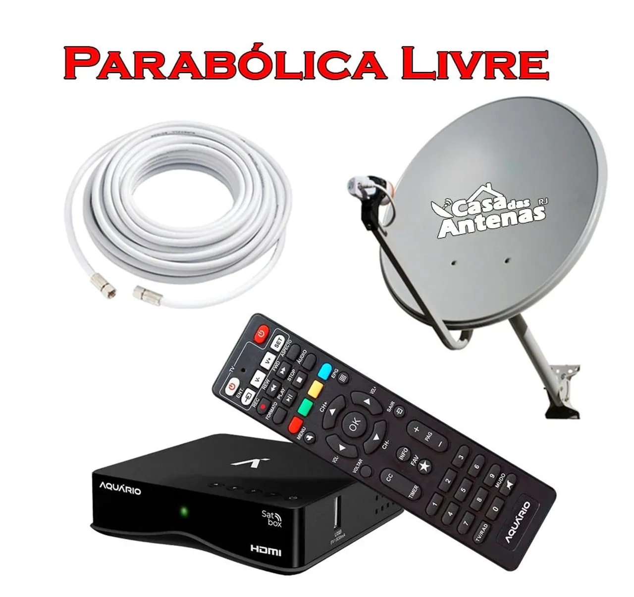 Antena parabólica digital livre de mensalidade