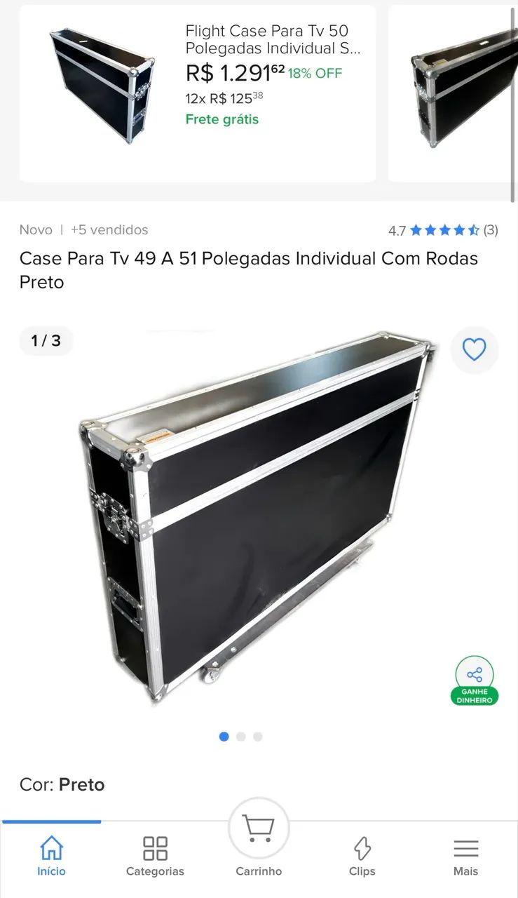 CASER MULTI USO (NOVO) - TELEVISÃO DE 49 A 51 POLEGADAS. PROMOÇÃO DE 75% DE DESCONTO! - Foto 4