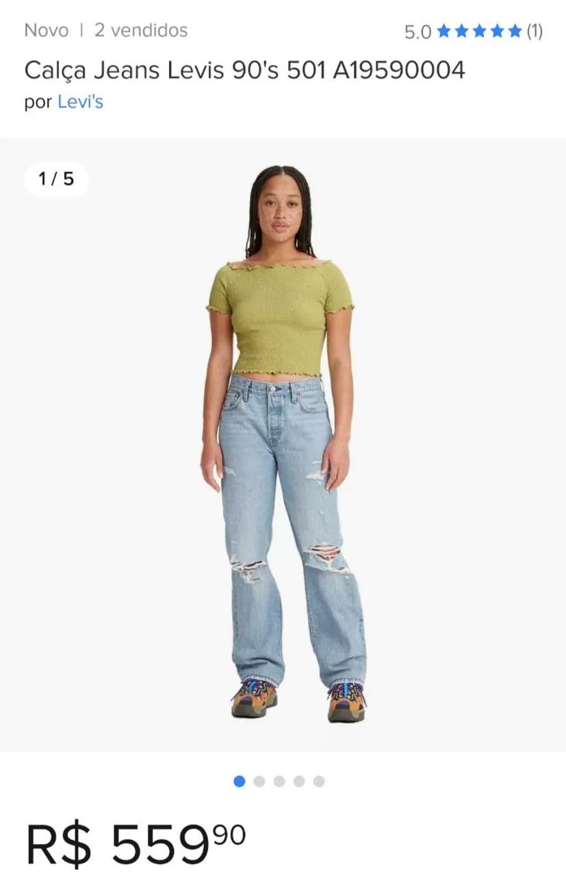 Calça levis 501 38 feminina - Foto 3