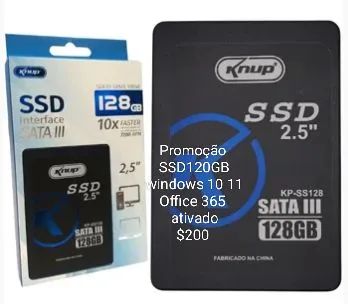 SSD 128GB SATA III Knup + Windows 10/11 + Office 365