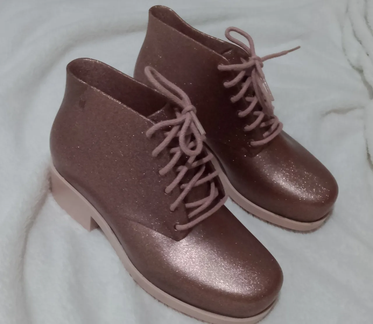 Bota Melissa Sparkle Rosa Glitter