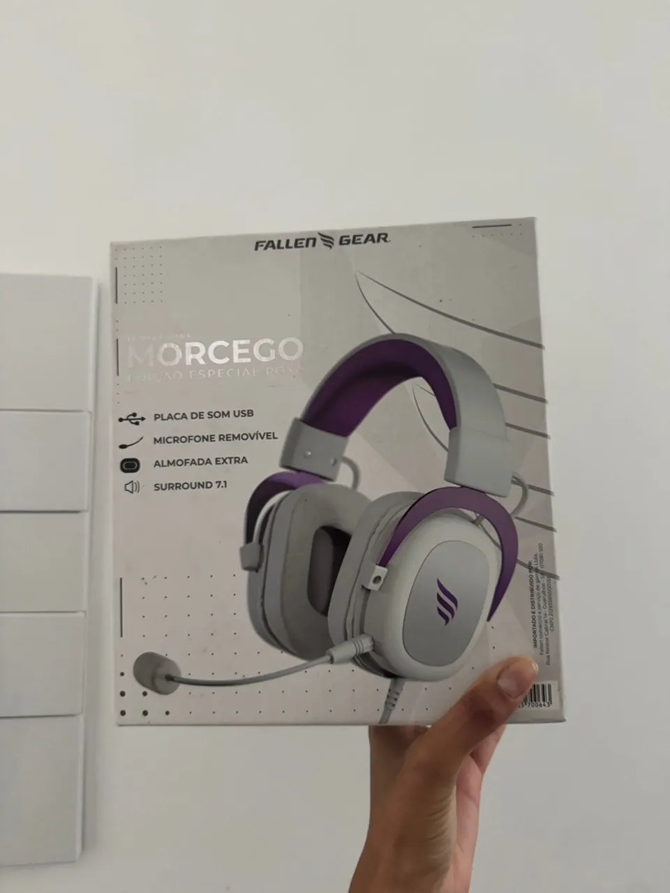 Headset Gamer Fallen Gear Morcego - Edição Especial Roxa