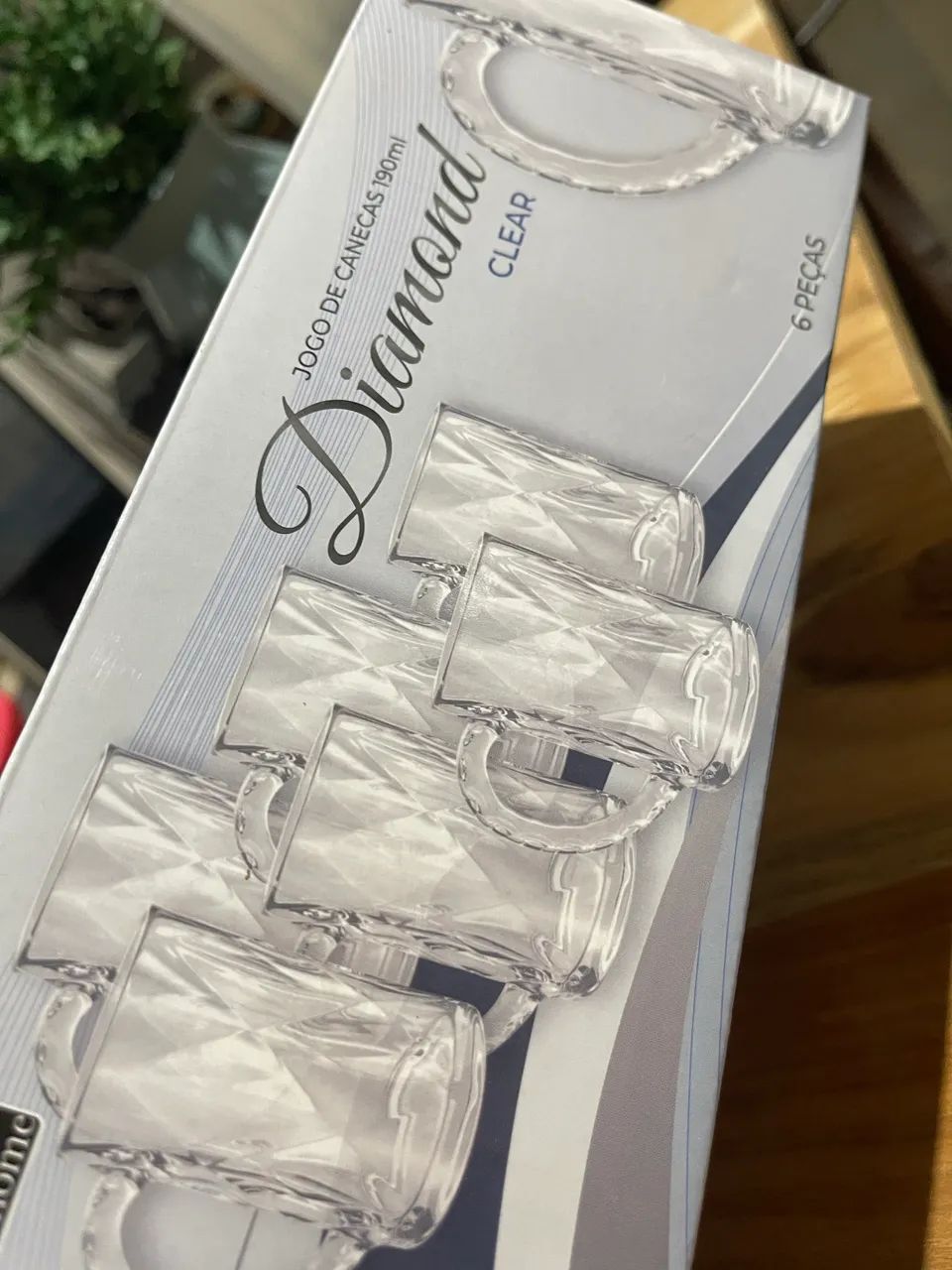 Jogo de Canecas 190ml - Diamond Clear