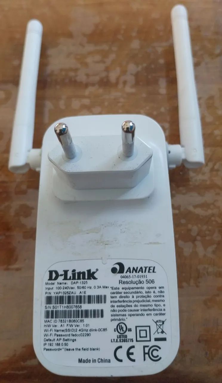 Repetidor de Sinal Wi-Fi D-Link DAP-1325 Conectividade e