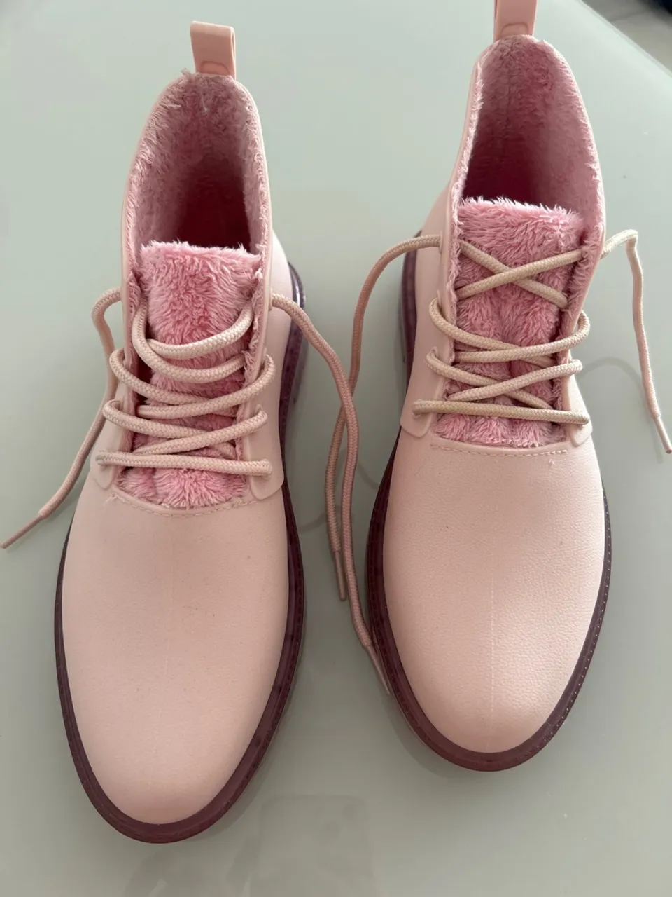 Melissa bota rosa fluffy boat