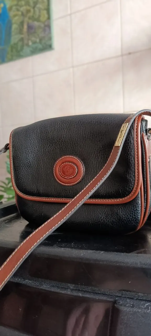 Bolsa de ombro Preta e Marrom