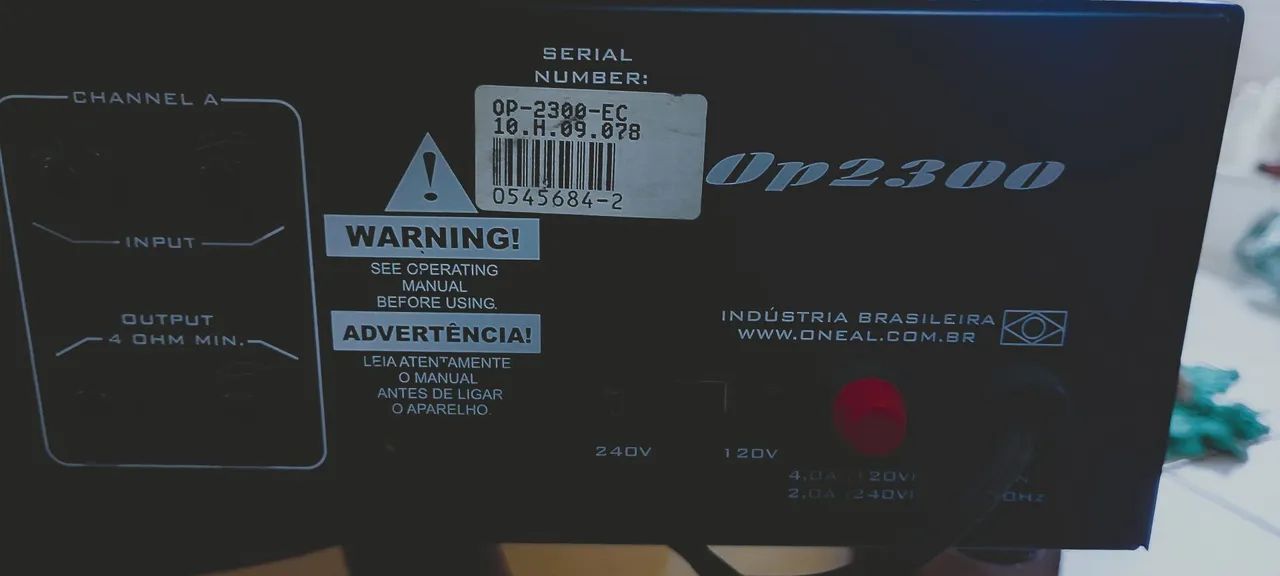 Amplificador Oneal Op 2300 profissional Pouquíssimo uso. Praticamente zero. - Foto 4